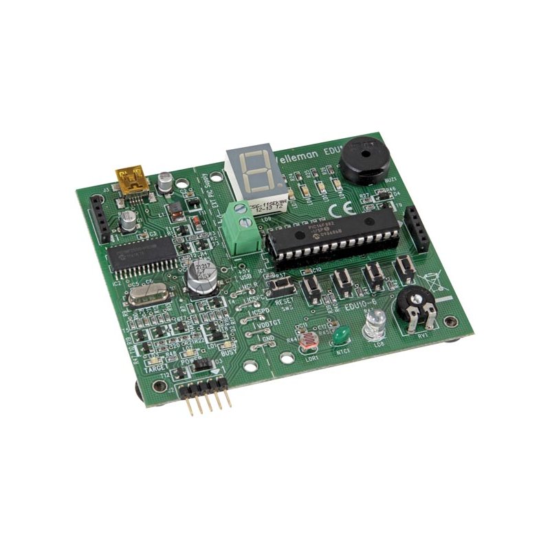 PIC-Mikrocontroller Programmier und Experimentierkasten über USB Board EDU10 