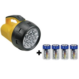 Perel - EFL05 - LED-Handscheinwerfer - 16 LEDs - 4 x D-BATTERIE