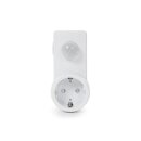 Zwischenstecker mit Bewegungsmelder, einstellbar, Erfassungswinkel 160°, Erfassungsbereich 9 m, 230 V, 1.5 A, 300 W, Typ F (Schutzkontakt), weiß (Deutsches System)