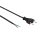 Perel - EPC018C075 - Netzkabel, H03VVH2-F 2G0.75, 1.8 m, 2.5 A/230 V, 575 W, Type C (Eurostecker) auf C575, für innen, PVC, schwarz