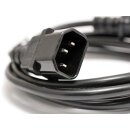 Perel - EPCNET8 - Netzkabel, H05VV-F 3G1, 1.8 m, 2.5 A/230 V, 2500 W, Typ F auf C14, für innen, PVC, schwarz