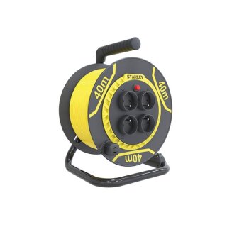 STANLEY - PVC-KABELTROMMEL - 40 m - 3G1.5 - 4 STECKDOSEN