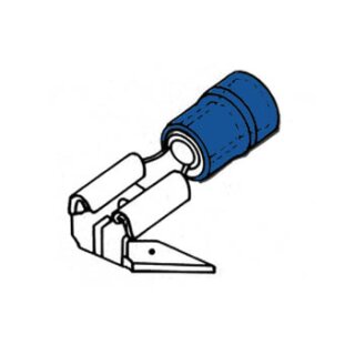 FLACHSTECKER-VERTEILER 6.4mm BLAU