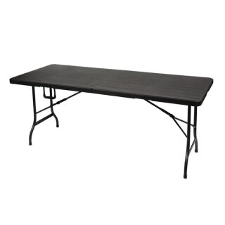 Perel FP180W Klapptisch 180 x 75 x 74 cm Holzoptik | Faltbar & Wetterfest