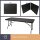 Perel FP180W Klapptisch 180 x 75 x 74 cm Holzoptik | Faltbar & Wetterfest