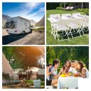 Perel FP183 Klapptisch 180 x 70 cm | Buffet-, Camping- & Gartentisch