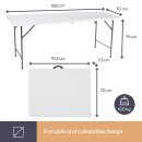 Perel FP183 Klapptisch 180 x 70 cm | Buffet-, Camping- & Gartentisch