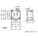 Velleman G362 ABS-Gehäuse dunkelgrau 52 x 50 x 35 mm versiegelt