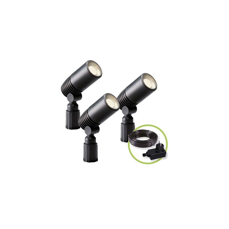 Garden Lights - GL2580063 - ALDER - Strahler - 12 V - 3-tlg. - 120 lm - 2 W - 3000 K