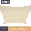 Perel - GSS4360 - Sonnensegel - Quadratisch - 3.6 x 3.6 m - Farbe: Cremeweiß
