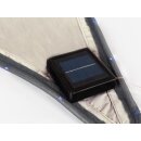 Perel - GSST36MLEDSP - Sonnensegel mit 107 LEDs, wasserabweisend, 3.6 x 3.6 x 3.6 m, 160 g/m², IP44 Solarenergie, Polyester, Dreieck, Taupe