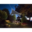 Perel LED Schattensegel 3,6 m Anthrazit | 107 Solar-LEDs...