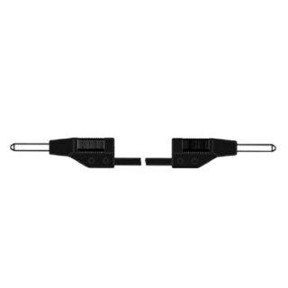 UMSPRITZTE MESSLEITUNG 2 mm 25 cm - SCHWARZ (MVL 2/25)