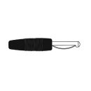 VOLLKONTAKTSTECKER 4mm MIT SCHRAUBANSCHLUSS / SCHWARZ...