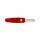 BÜSCHELSTECKER 4 mm MIT QUERLOCH UND LÖTANSCHLUSS - ROT (BULA 30K)