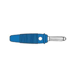 BÜSCHELSTECKER 4 mm MIT QUERLOCH UND LÖTANSCHLUSS - BLAU (BULA 30K)