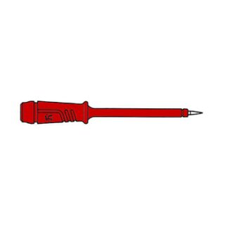 PRÜFSPITZE MIT ELASTISCHER ISOLIERHÜLSE 4 mm UND EDELSTAHLSPITZE - ROT (PRÜF2)