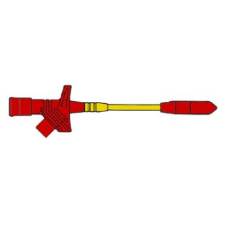 SICHERHEITSKLEMMPRÜFSPITZE MIT ZWEIGETEILTER PRÜFKLEMME / ROT (KLEPS 2700)