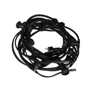 LED PARTY-LICHTERKETTE - 50 x E27-FASSUNG - OHNE LEUCHTMITTEL - 25 m