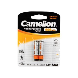 NiMH AAA 1.2 V - 600 mAh (2 St./Blisterverpackung)
