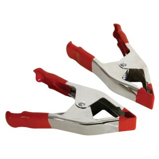Toolland - HSC150 - Leimklemmen, Metall, 150 mm (6), 2 Stück, Schnellverschluss, rot