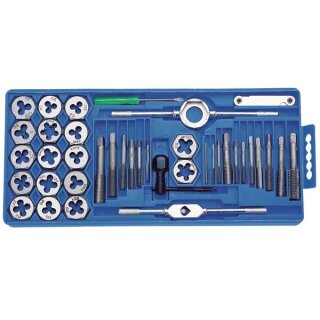 Toolland - HTDS40 - Gewindebohrer- und Schneideisen-Set, inklusive Aufbewahrungsbox, 40-teilig