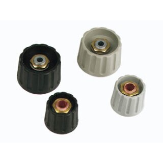 Geräteknopf - schwarz - 21mm / 6mm