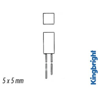 LED - GRÜN DIFFUS - QUADRATISCH - 5 x 5 mm