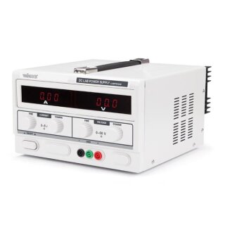 DC-LABORNETZGERÄT  0-50 VDC / 0-5 A MAX. MIT 2 LED-DISPLAYS