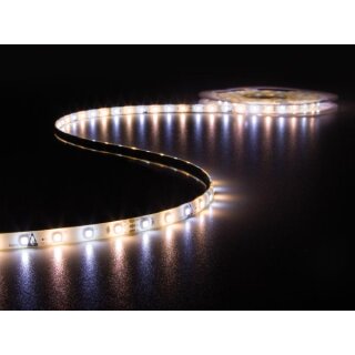 SET MIT FLEXIBLEM LED-STREIFEN, CONTROLLER UND NETZTEIL - WARM- UND KALTWEIß - 300 LEDs - 5 m - 12 VDC