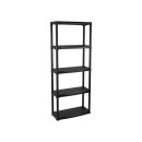 ArtPlast MP58N Regal mit 5 Böden 70x30x175,5 cm Schwarz