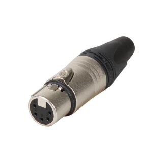 NEUTRIK - XLR-KABELSTECKER, 5-POLIGE KABELBUCHSE, SILBER BESCHICHTET, VERNICKELT (=NC5FXX)