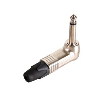 NEUTRIK - 2-POLIGER 6.35mm WINKELKLINKENSTECKER 90° MIT NICKEL-GEHÄUSE UND VERNICKELTEN KONTAKTEN