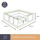Perel OCLS250 Gartenmöbelbezug 140 x 140 x 70 cm | Wasserfest & UV-beständig