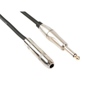 PROFESSIONELLES AUDIOKABEL, 6.35mm MONO-KLINKENSTECKER AUF 6.35mm MONO-KLINKENBUCHSE (5m)