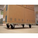 Toolland - QT115 - Möbelroller, mit rutschfester Beschichtung, 4 Pads, integrierter Griff, 4 Gummi-Lenkrollen, aus Sperrholz, Tragfähigkeit bis zu 400 kg, gut manövrierbar, 10,5 x 65 x 40 cm