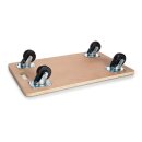 Toolland - QT115 - Möbelroller, mit rutschfester Beschichtung, 4 Pads, integrierter Griff, 4 Gummi-Lenkrollen, aus Sperrholz, Tragfähigkeit bis zu 400 kg, gut manövrierbar, 10,5 x 65 x 40 cm