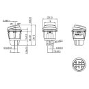 Velleman - R13244BR/LED - Wippenschalter mit Beleuchtung...