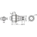 Velleman R1600W Drucktaster Metall SPDT 1NO/1NC mit weißer Ringbeleuchtung