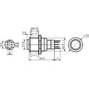 Metall Druckschalter R1710 | SPDT 1NO 1NC | IP65 Einbautaster