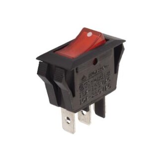 LEISTUNGSWIPPENSCHALTER 10A-250V SPST EIN-AUS - MIT ORANGENFARBIGER NEONLAMPE