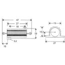 Velleman RG0E22 Widerstand 25W 0,22 Ohm Leistungswiderstand
