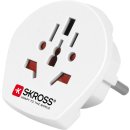SKROSS - Länderadapter Welt auf Europa - geeignet für alle geerdeten und ungeerdeten Geräte (2- und 3-polig)