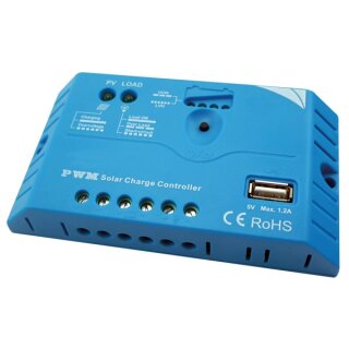 Perel - SOL10UC3 - PWM Solar-Laderegler mit USB-Ausgang - 10 A - 12/24 VDC