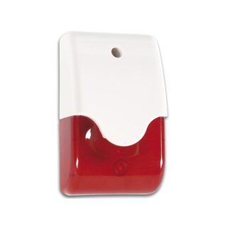 SIRENE + ROTES BLINKLICHT IN GEHÄUSE + LED