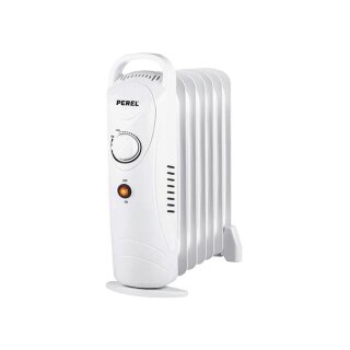 Perel - TC78007 - Ölradiator 700 W, 7 Rippen, Elektroheizung, tragbarer Heizlüfter, elektrischer Raumheizer