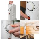 Perel - TC78007 - Ölradiator 700 W, 7 Rippen, Elektroheizung, tragbarer Heizlüfter, elektrischer Raumheizer