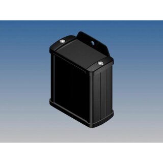 ALUMINIUMGEHÄUSE - SCHWARZ - 70 x 59.9 x 30.9 mm - mit Flansch