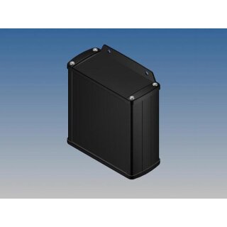 ALUMINIUMGEHÄUSE - SCHWARZ - 110 x 105.9 x 45.8 mm - mit Flansch