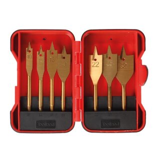 Toolland - TL78002 - Fräsbohrer für Holz - Titanbeschichtung - Set mit 7 Stück